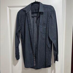 Banana Republic Men's Dark Blue Button-Up Shirt